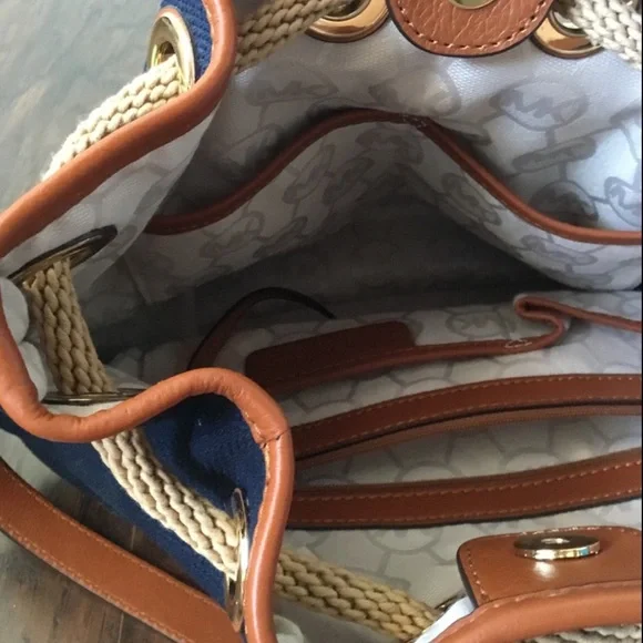 Michael Michael Kors Marina Navy Canvas Bag - Picture 6 of 8